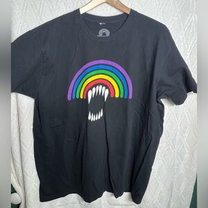 Alex Pardee Brightmares Graphic Print T-Shirt Tee Black Men's Size 2XL
